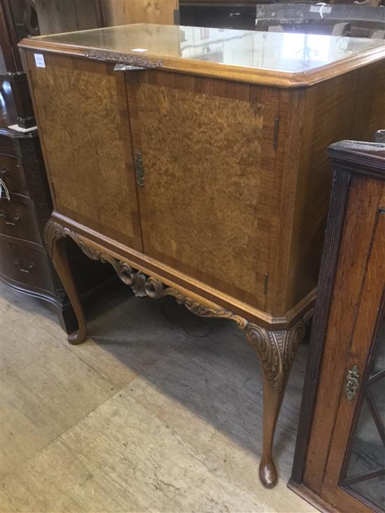 Walnut glasses cabinet